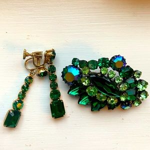 Vintage Brooch & Earrings